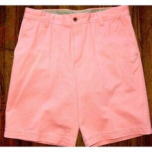 Izod Men’s Saltwater Flat Front Shorts Sz 34" Chino Stretch Casual Lightweight